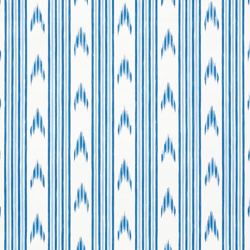 Santa Barbara Ikat Wallpaper in Indigo