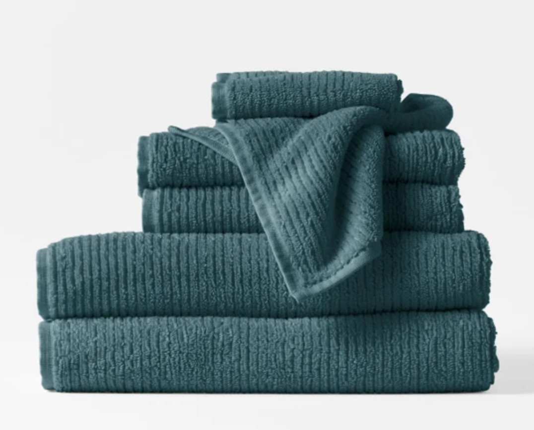 6pc Temescal Organic Towel Set (Deep Ocean)