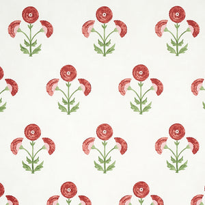 Saranda Flower Wallpaper in Cardinal