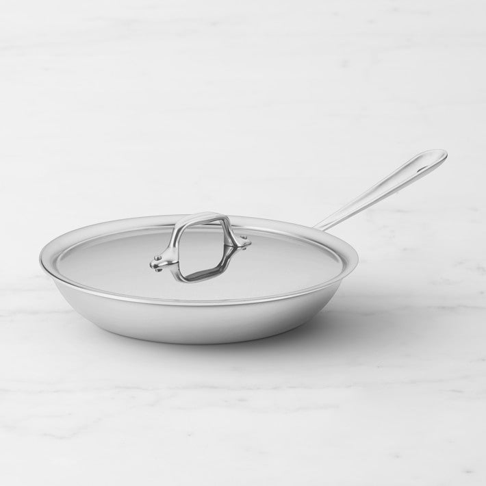12" All-Clad D3 Tri-Ply Stainless-Steel Covered Fry Pan
