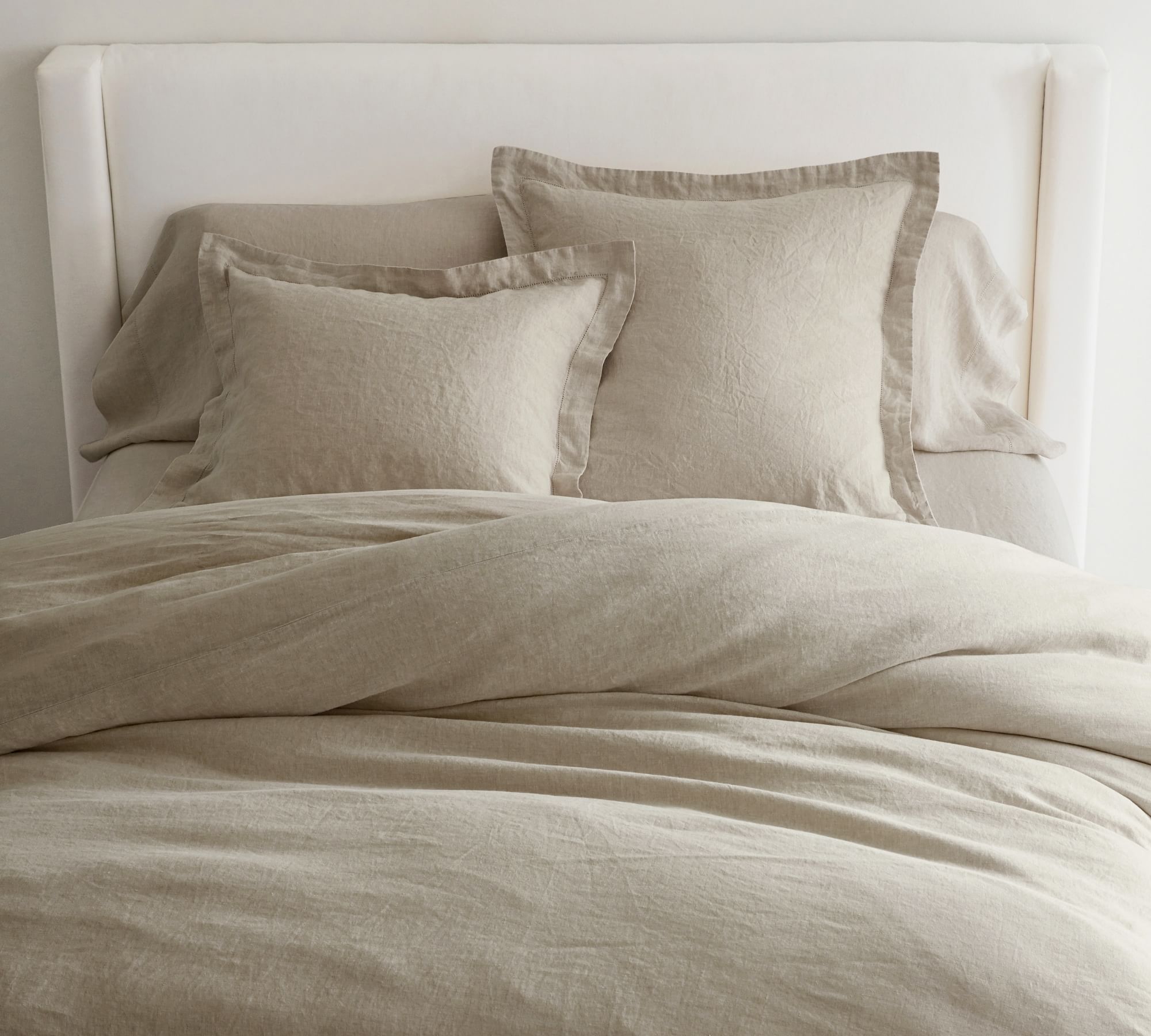 Dark Flax Belgian Flax Linen Duvet Cover, King/Cal. King