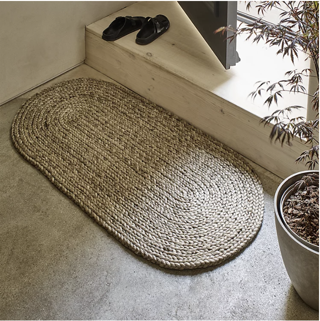Braided Jute Oval Double Doormat