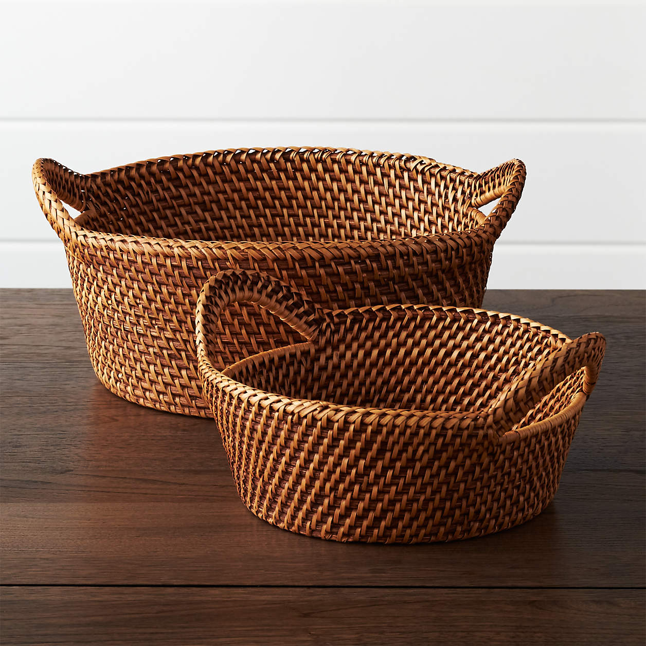 Artesia Large Honey Rattan Bread Basket.