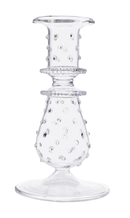 Luxor Glass Candlestick in Clear