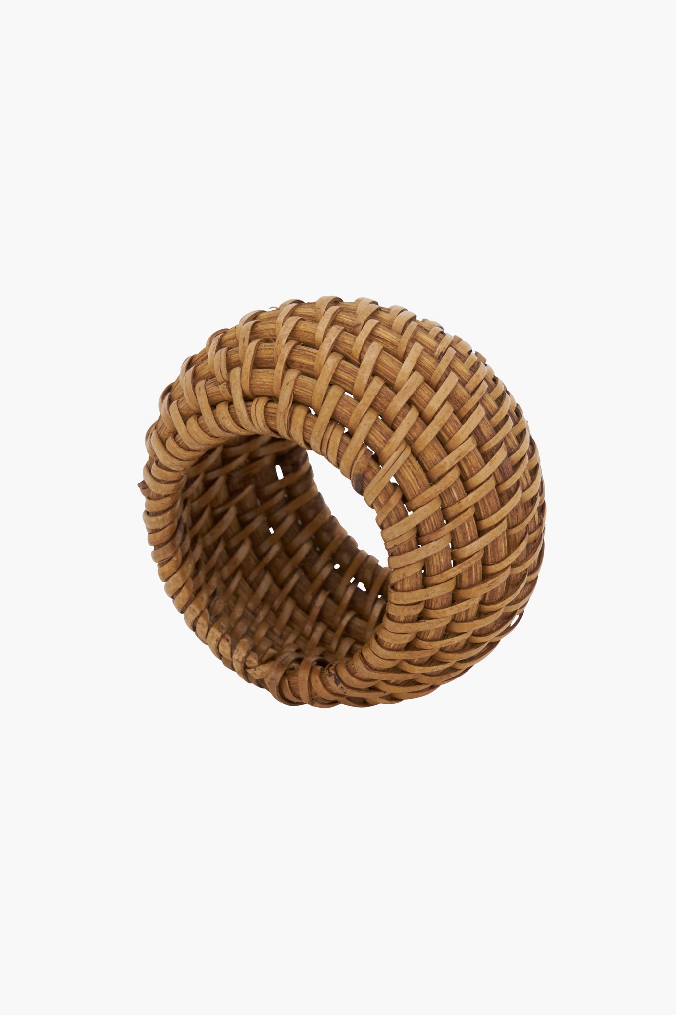 Caramel Woven Rattan Napkin Ring Set of 4