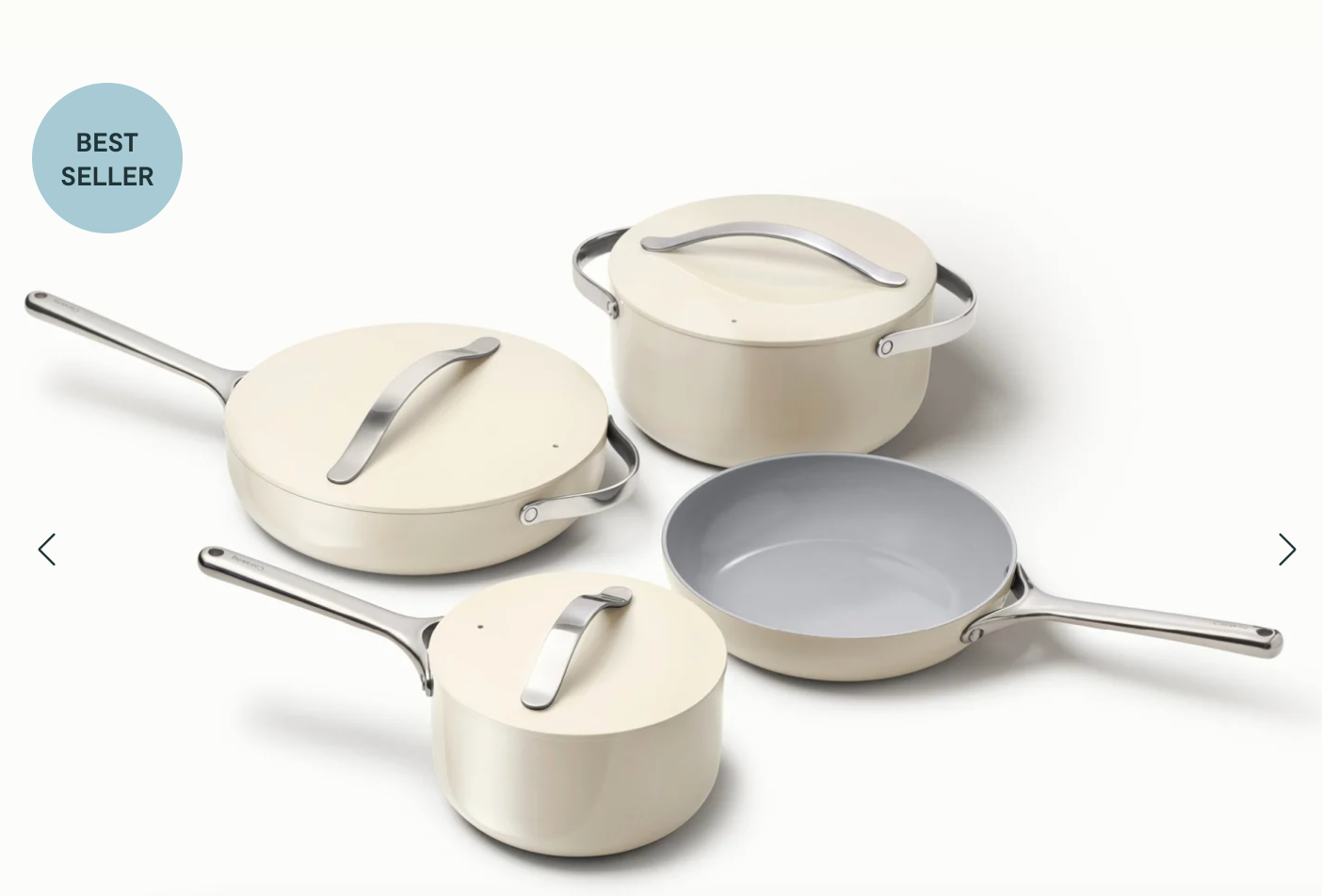 Cream Cookware Set