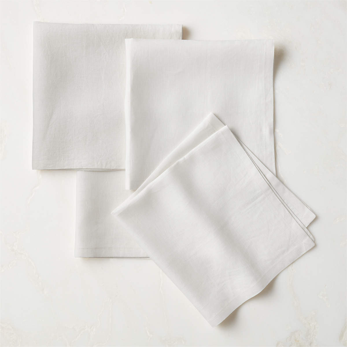 Bolt White Linen Napkins Set of 4
