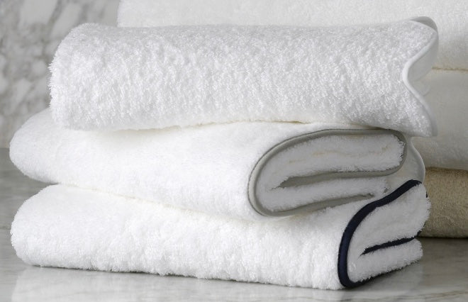 Cairo Wash Cloth Towel (White & Pool)