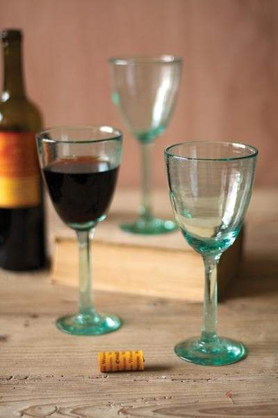 Colombian Recycled Wine Glasses, Set of 6