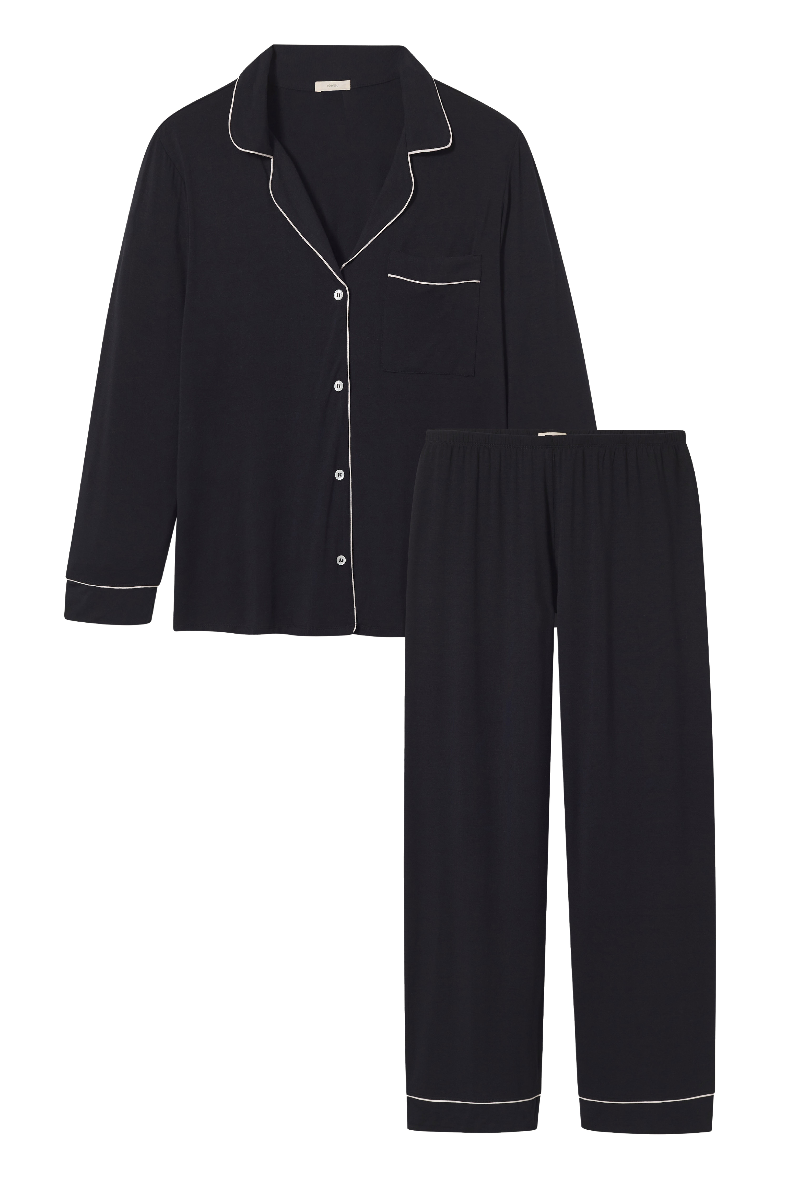 Gisele Long PJ Set in Black/Sorbet