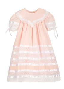 Savannah Lace Heirloom Dress in Pink
