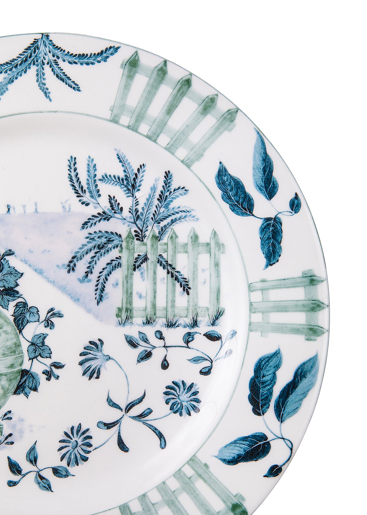 Blue Italian Views Plates Collection, Set of 6