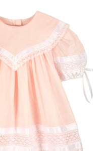 Savannah Lace Heirloom Dress in Pink