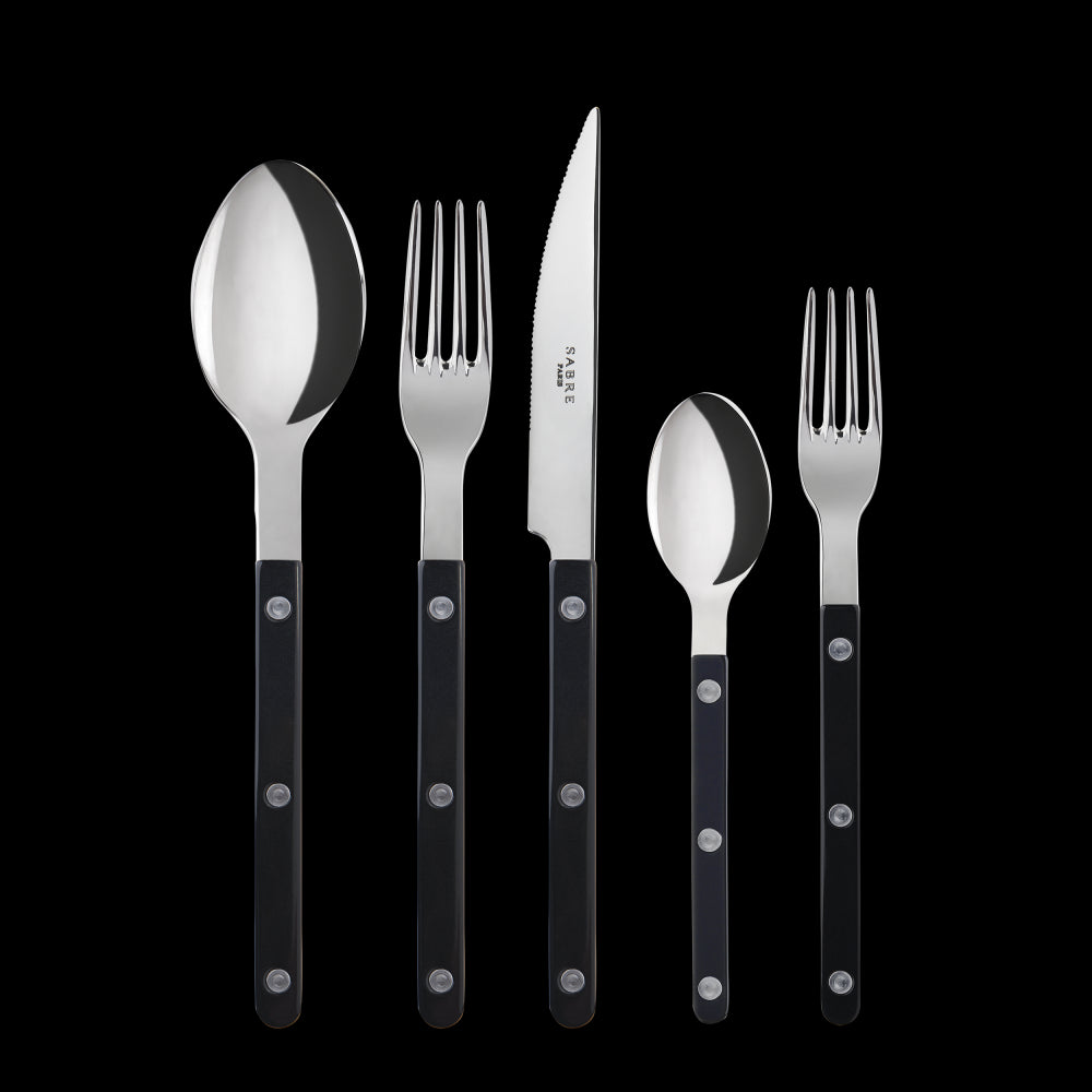 Bistrot Place Setting in Black, Set of 5