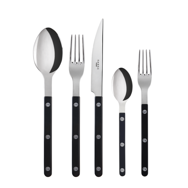 Bistrot Place Setting in Black, Set of 5
