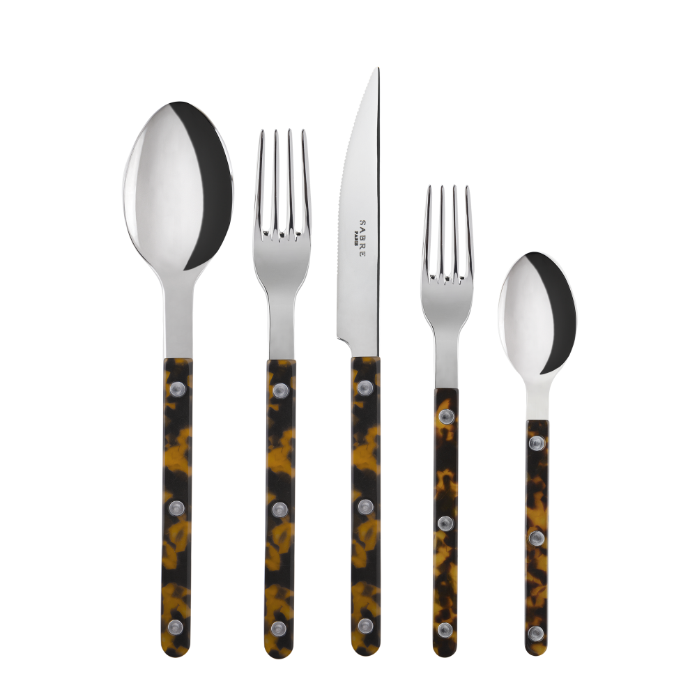 Bistrot Place Setting in Tortoise, Set of 5