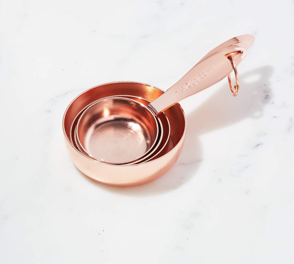 Copper Measuring Cups, Set of 4