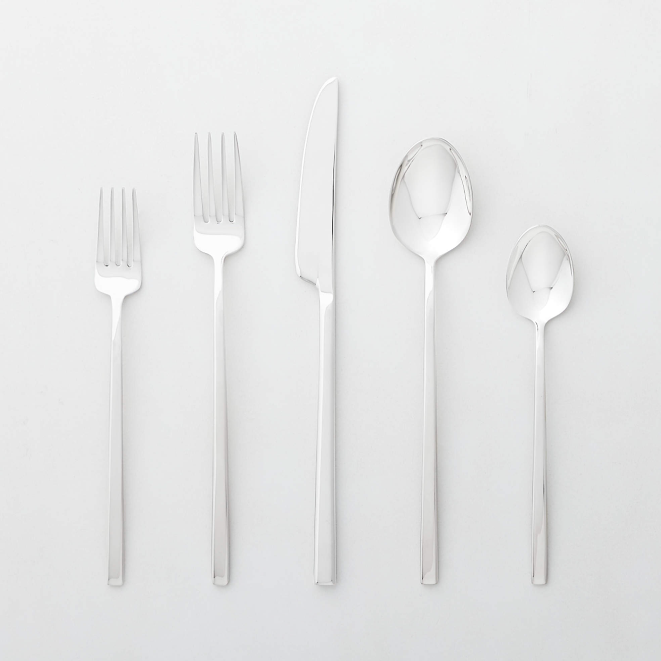 20-Piece Tilt Shiny Silver Flatware Set