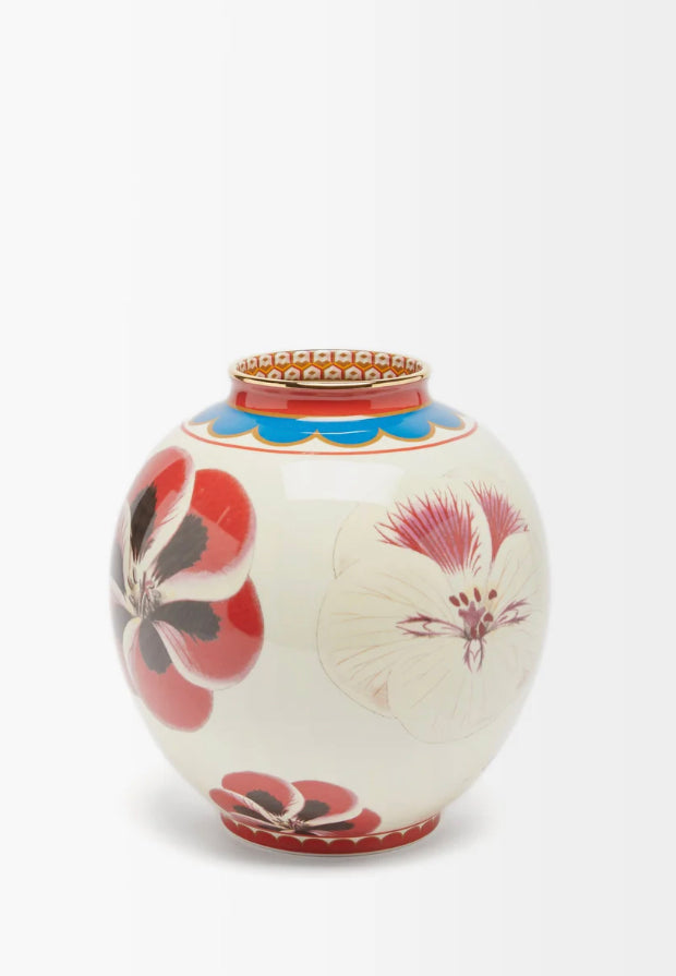 Bubble Pansy large porcelain vase