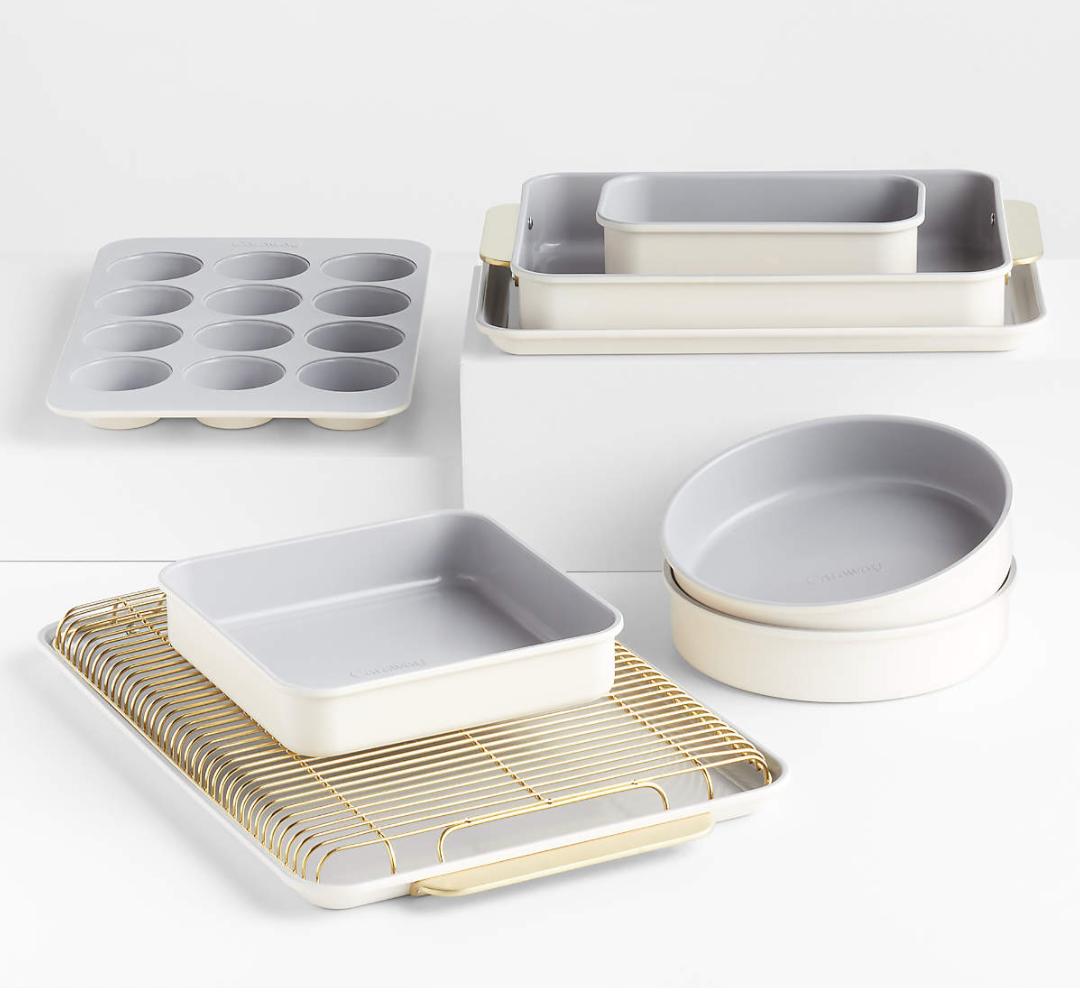 Caraway Complete 11-Piece Cream Ceramic Bakeware Set