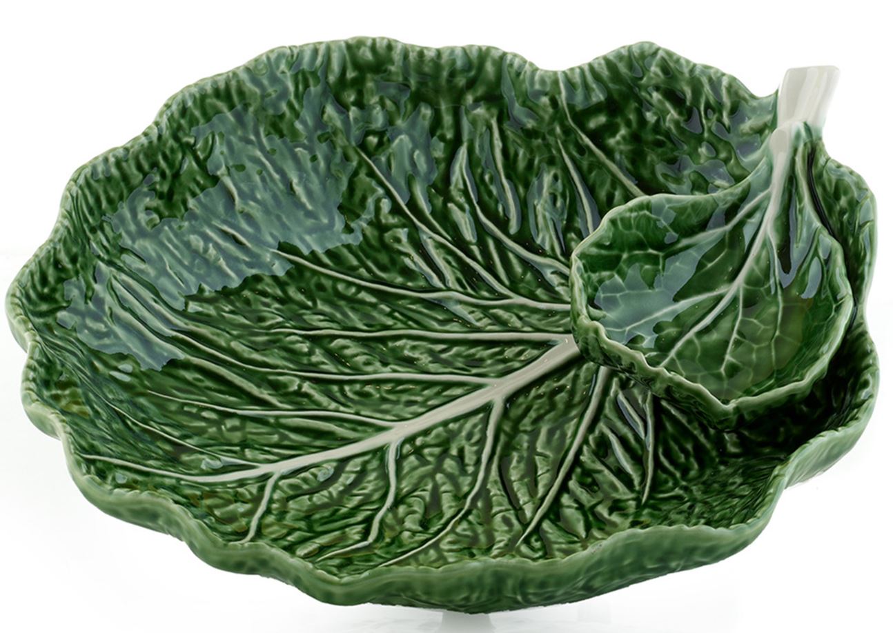 Bordallo Pinheiro Cabbage - Chip & Dip