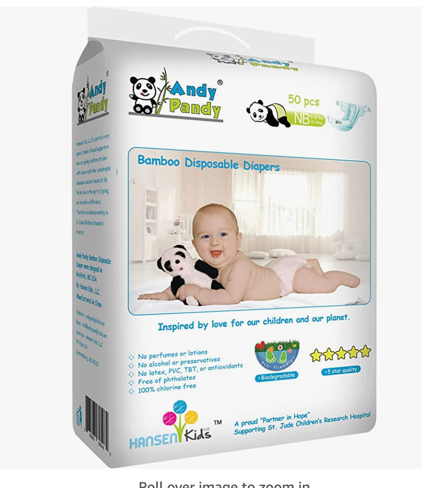 94 Pack Bamboo Diapers
