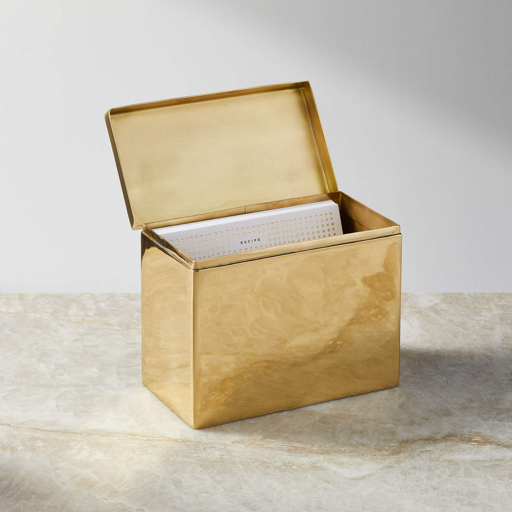 Brass Recipe Box