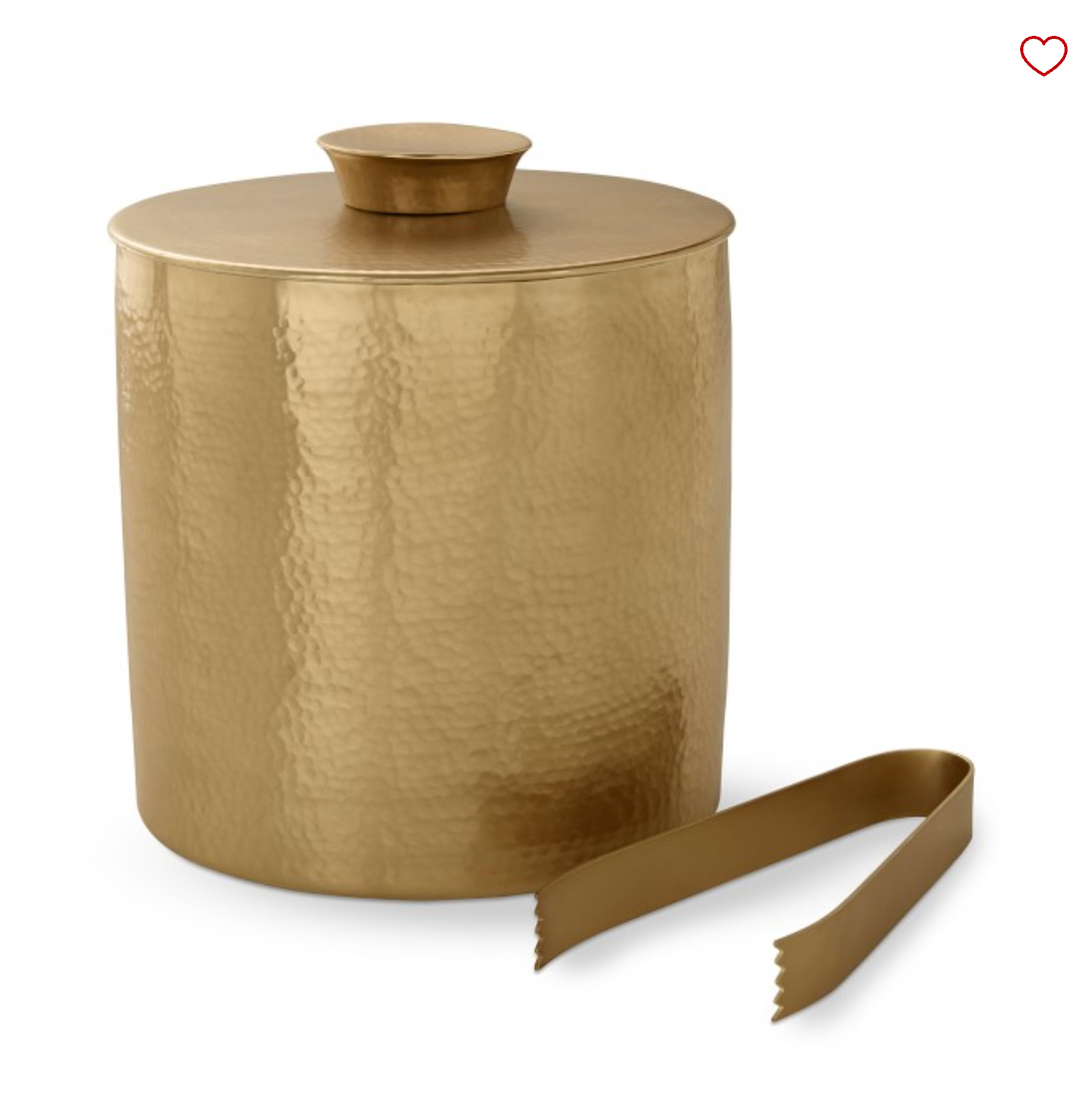 Antique Brass Ice Bucket with Tongs