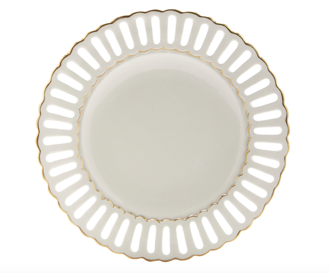 Balconata Creamware Dessert Plate