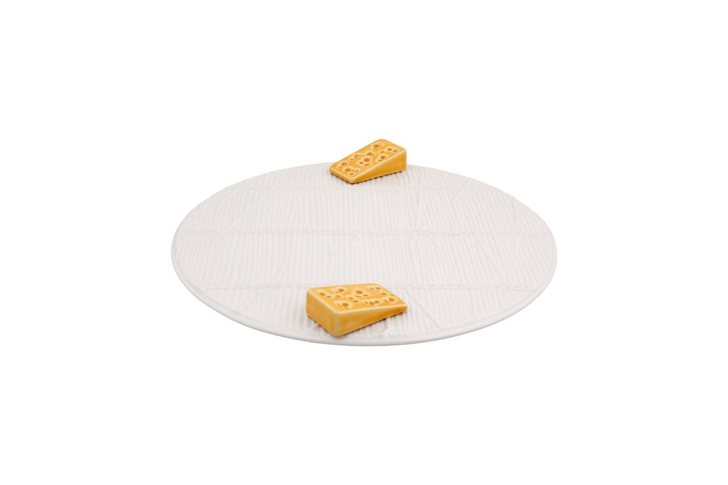 White Cheese Tray with Yellow Cheese