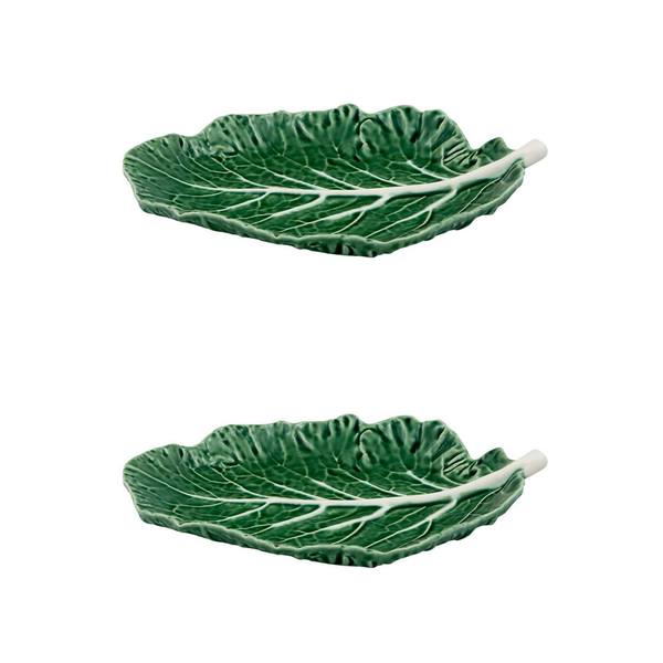 Cabbage Leaf 7" Green, set of 2