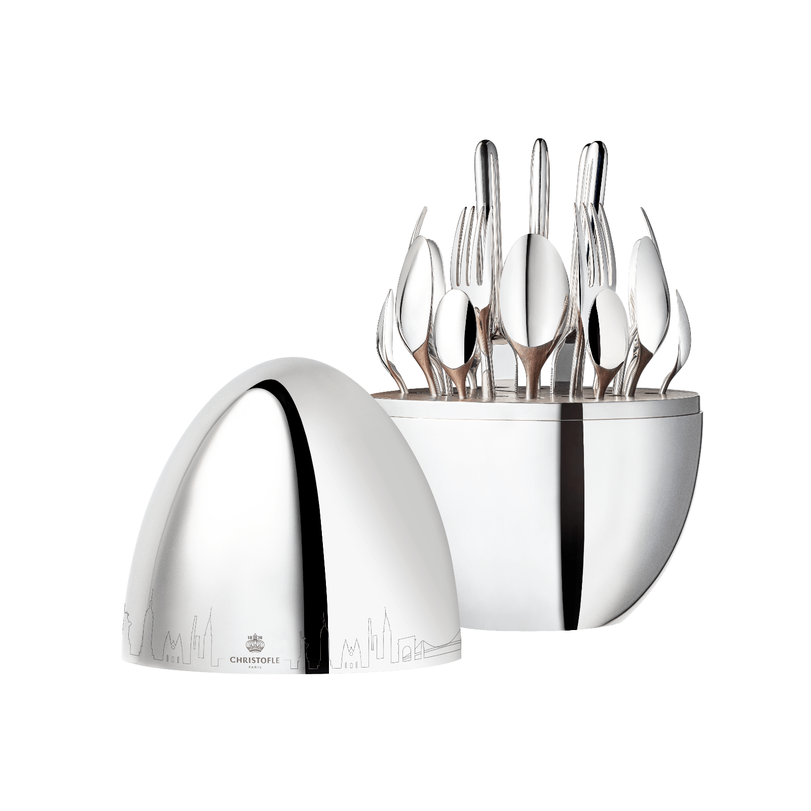 24-Piece Silver-Plated Flatware Set - NEW YORK MOOD Skyline
