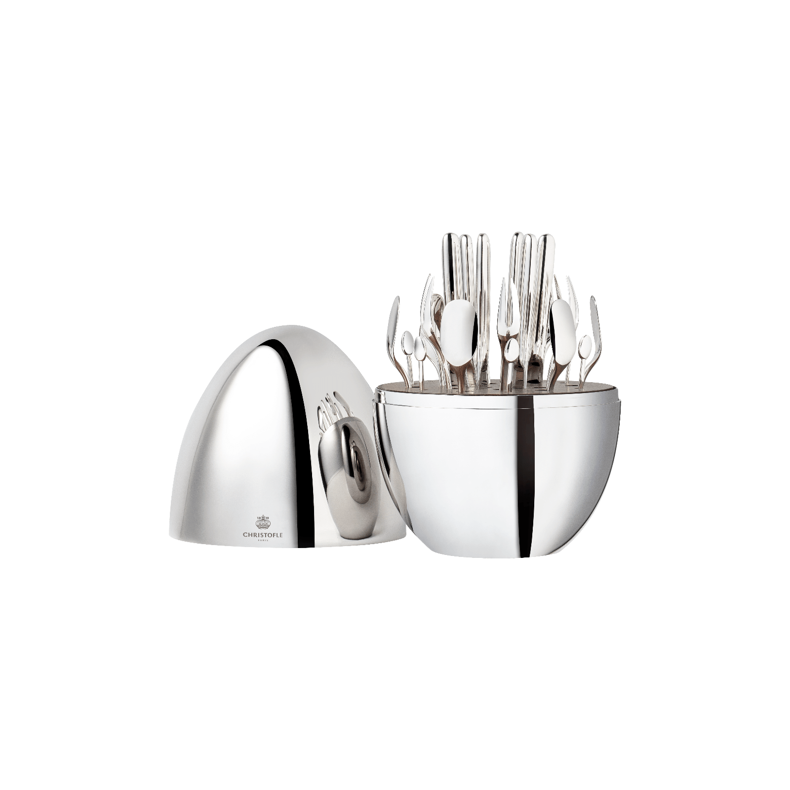 24-Piece Silver-Plated MOOD Party Flatware Set with Chest MOOD Party