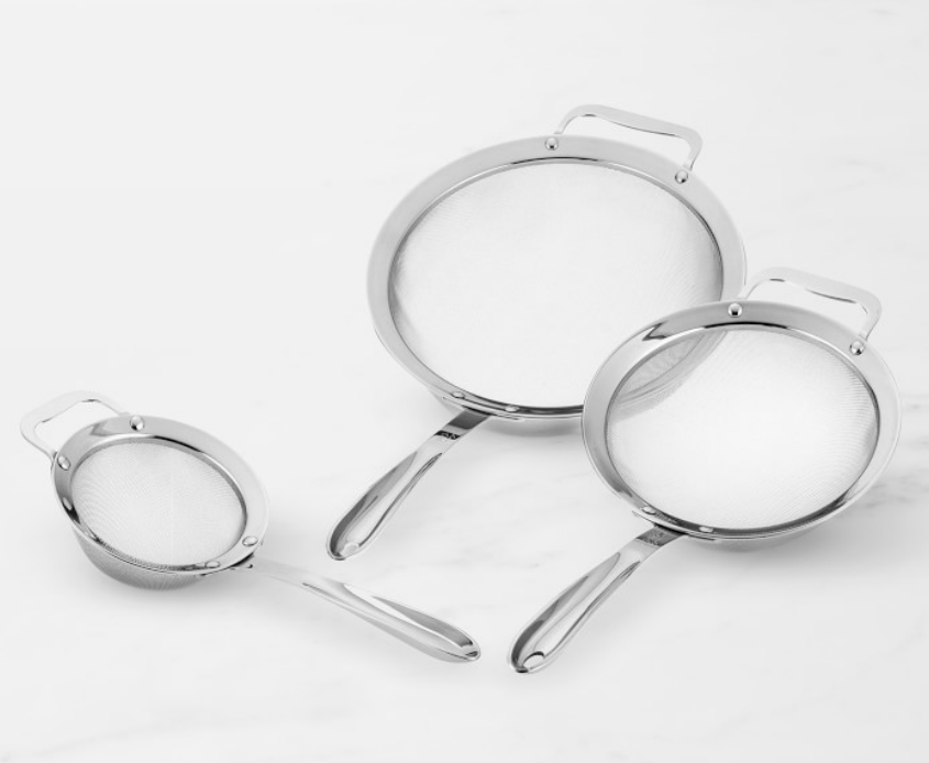 All-Clad 3-Piece Stainless-Steel Strainer Set