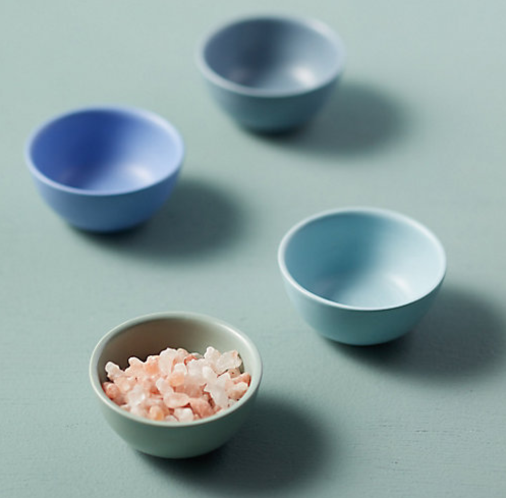 Ceramic Pinch Bowls, Blue Set of 4