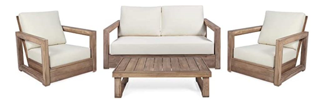Christopher Night Brown and Beige Outdoor Set