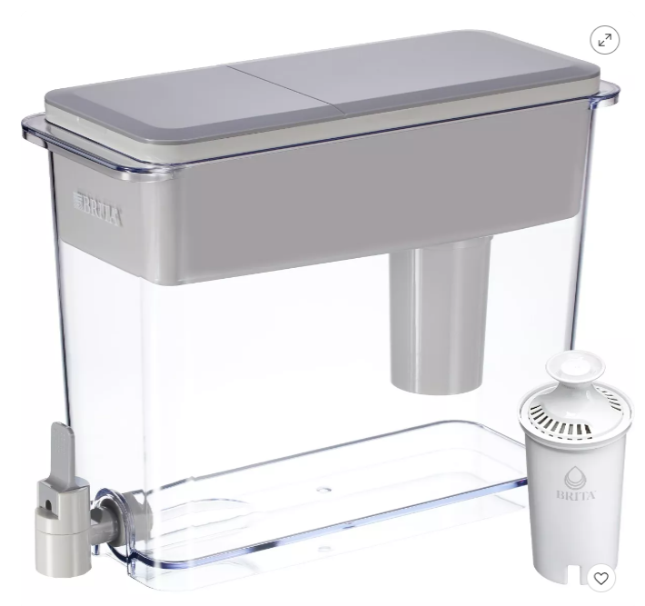 Brita Extra Large 27-Cup UltraMax Filtered Water Dispenser with Filter - Gray