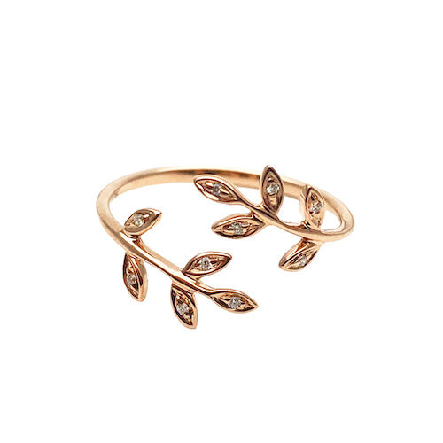 Leaf Ring in Rose Gold