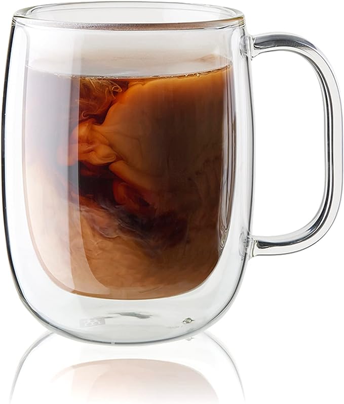 ZWILLING Sorrento Plus 4-pc Double Wall Glass , Insulated Coffee Mug, Clear