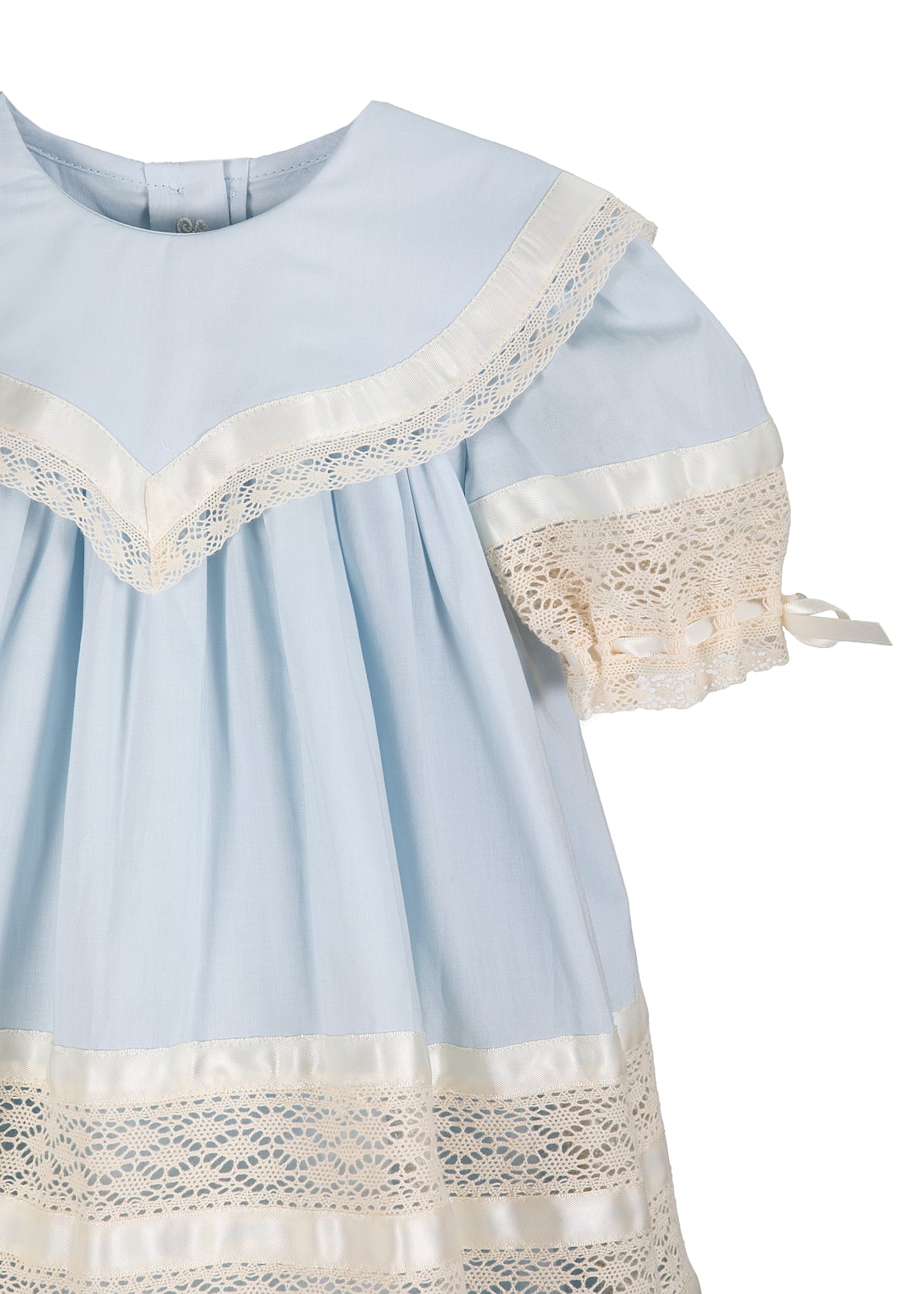 Savannah Lace Heirloom Dress in Blue