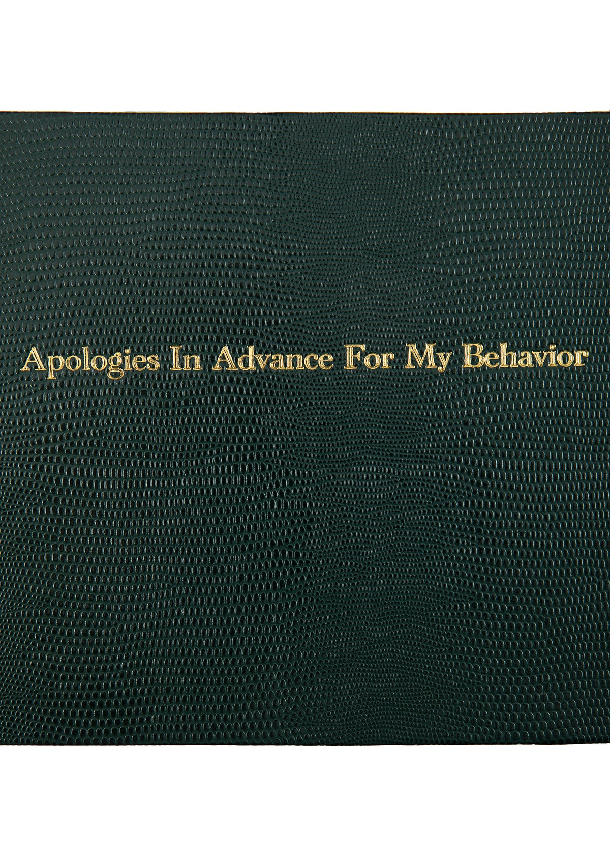 Apologies in Advance For My Behavior Guest Book