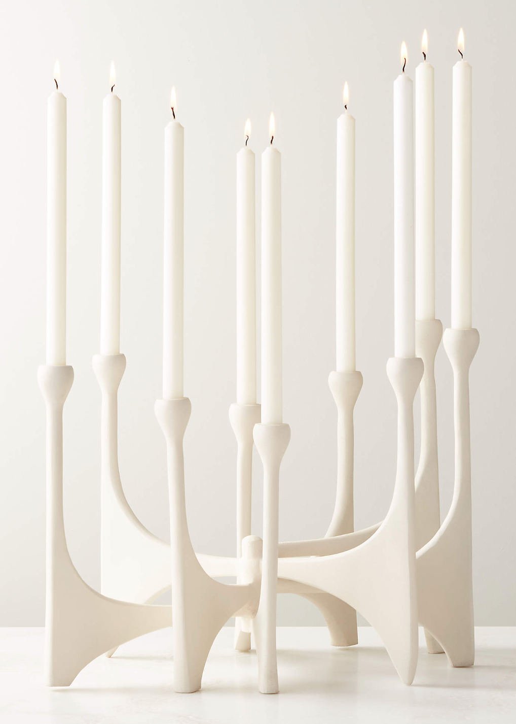 Cinq White Multi Taper Candle Holder Large
