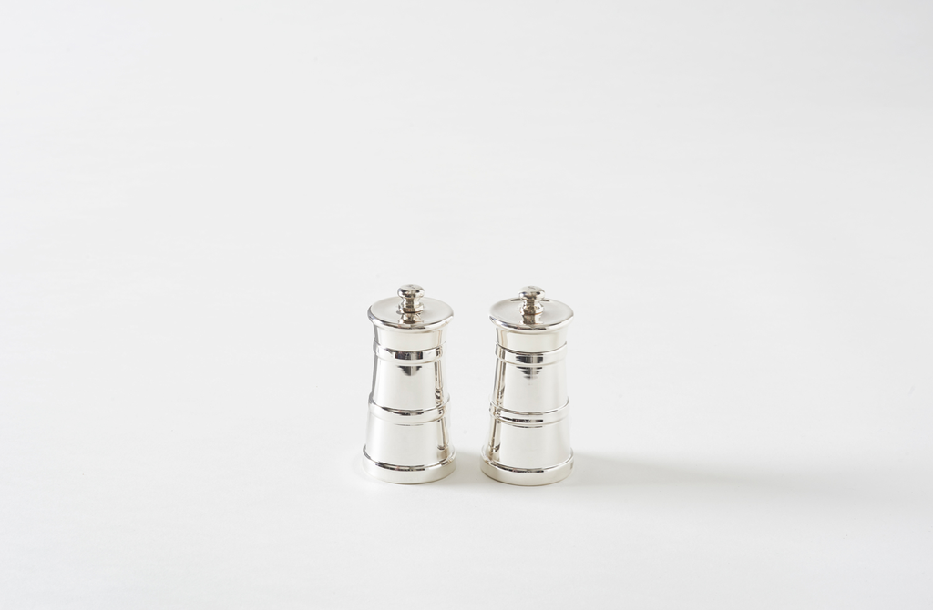 Silver Churn Salt and Pepper Mills