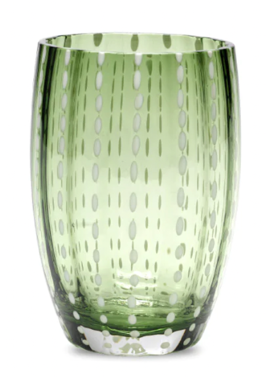 British Green Perle Tumbler (Set of 2)