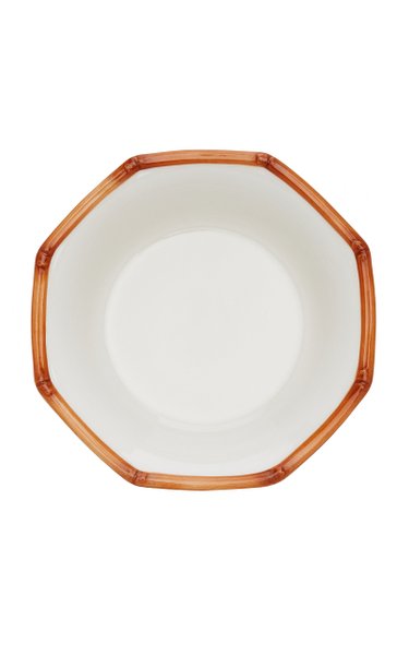 Bamboo Painted Large Ceramic Serving Bowl