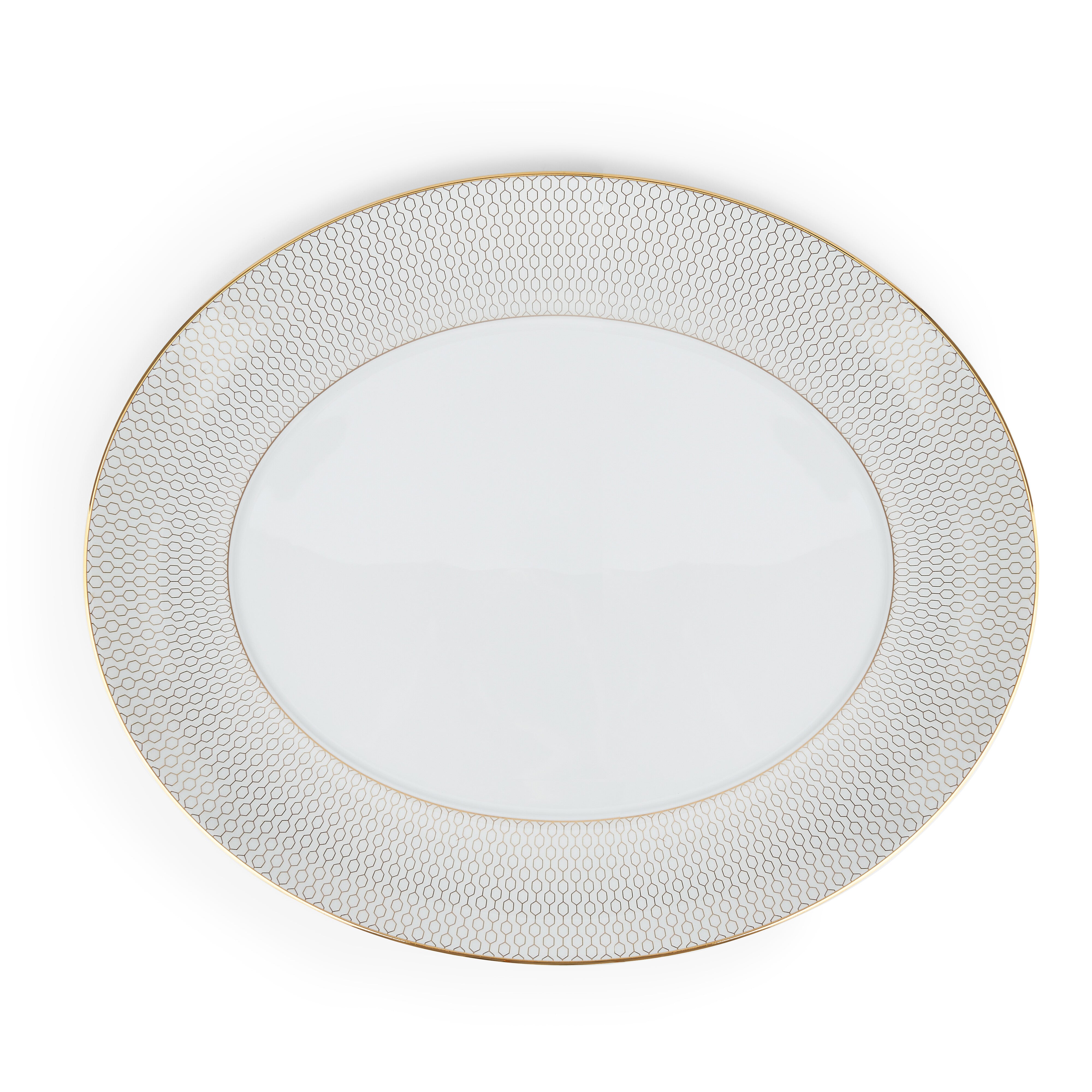 Gio Gold Oval Serving Platter 13"