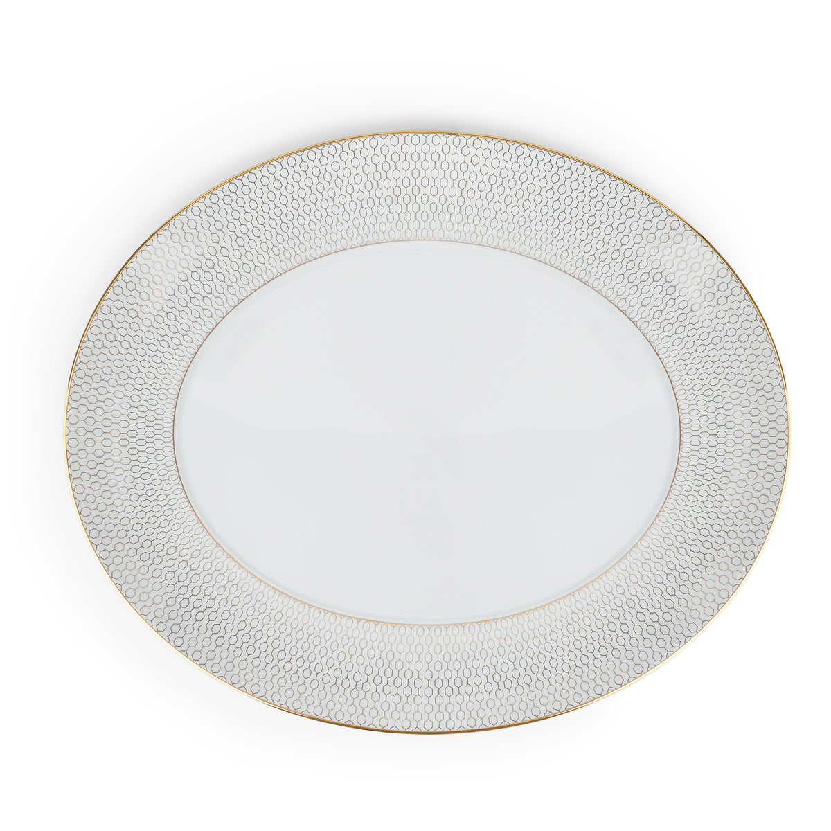 Gio Gold Oval Serving Platter 13"