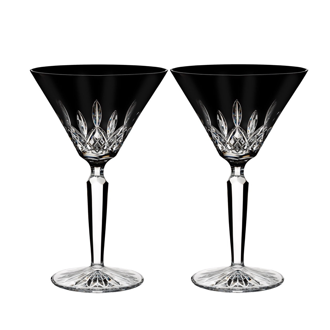 Lismore Black Martini 8 oz, Set of 2