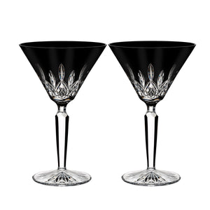 Lismore Black Martini 8 oz, Set of 2