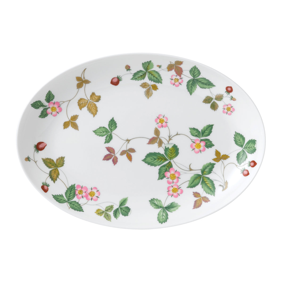 Wild Strawberry Oval Plate Coupe 12"